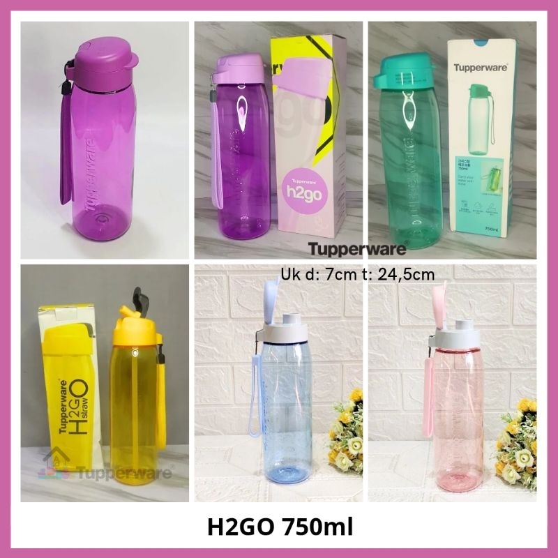 Jual H2GO 750ml / H2GO With Straw 750ml - Botol Kristal Tupperware ...