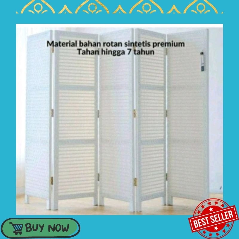 Jual Redy Stok Sketsel Rotan Sintetis Partisi Penyekat Ruangan Pembatas ...