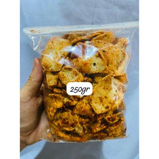 Jual basreng keripik/basreng bulat/basreng koin pedas daun jeruk ...