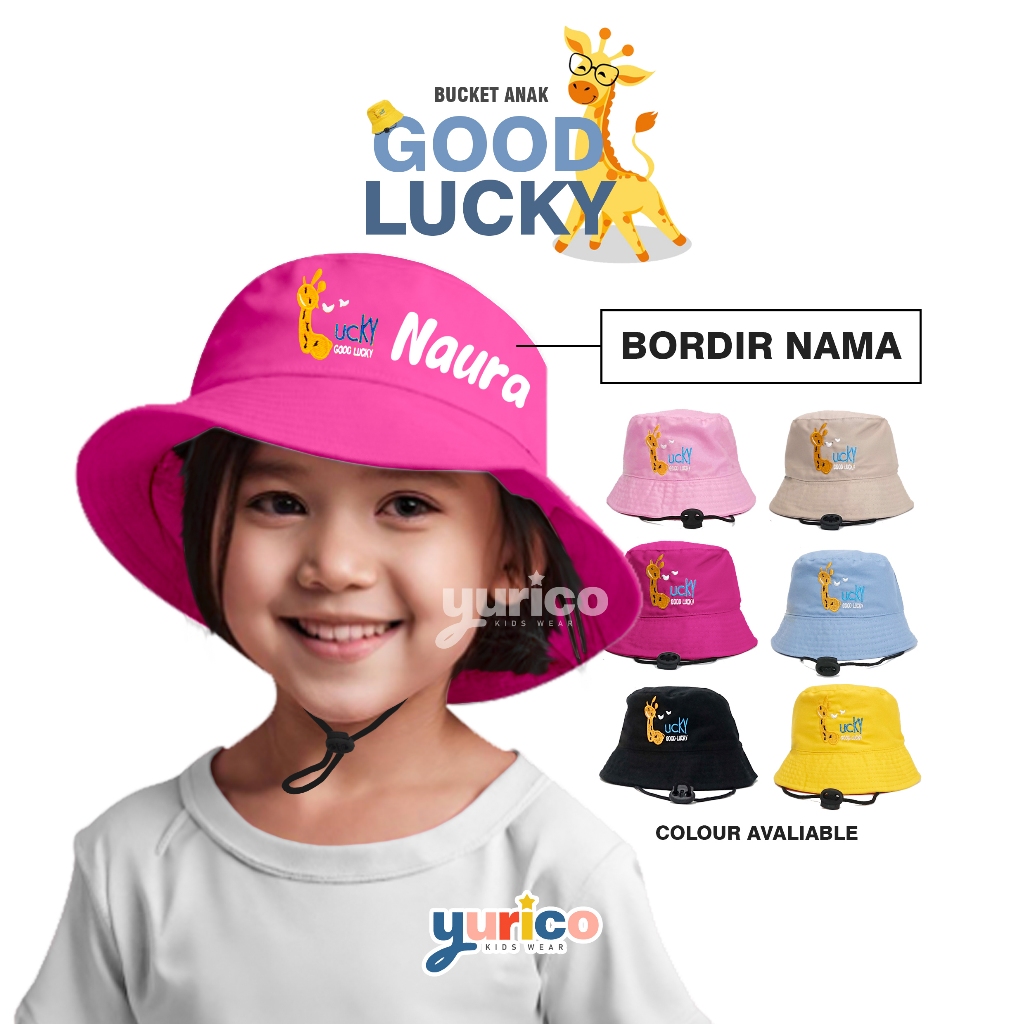 Jual Topi Bucket Anak Bordir Good Lucky Laki Laki Perempuan Shopee Indonesia