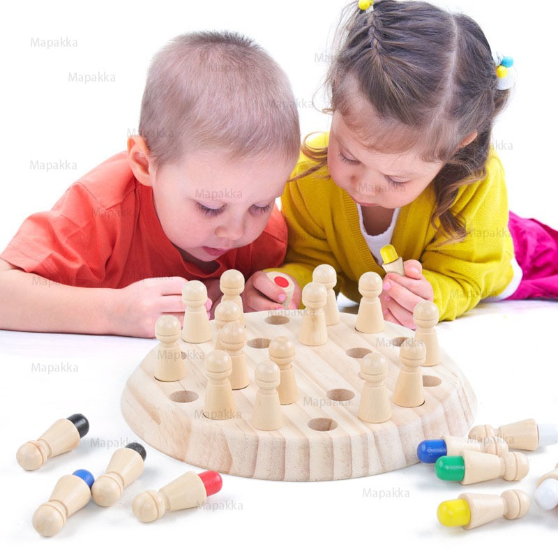Jual Memory Match Color Wood catur warna edukasi cerdas/MEMORI CHEES ...