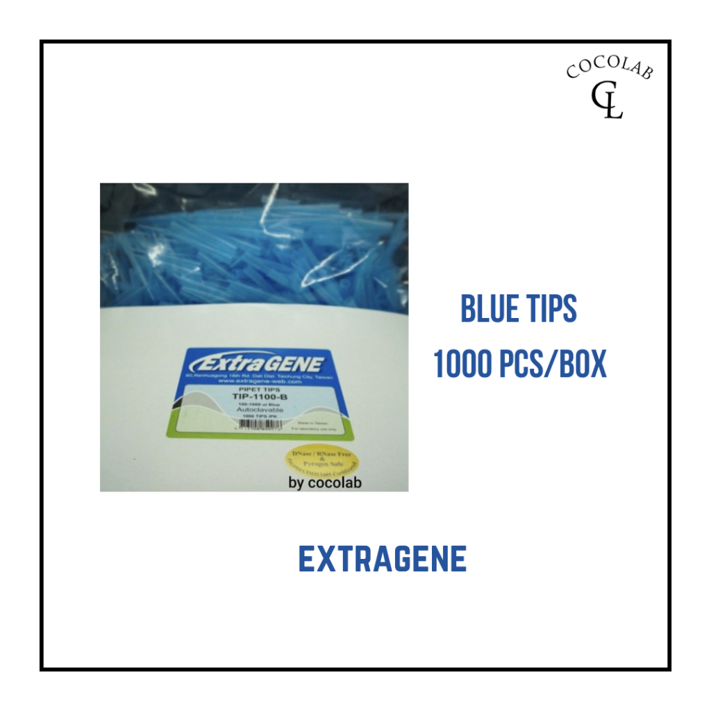 Jual Blue Tips Blue tip Pippette 1000 ul EXTRAGENE 1000 pcs/bag ...
