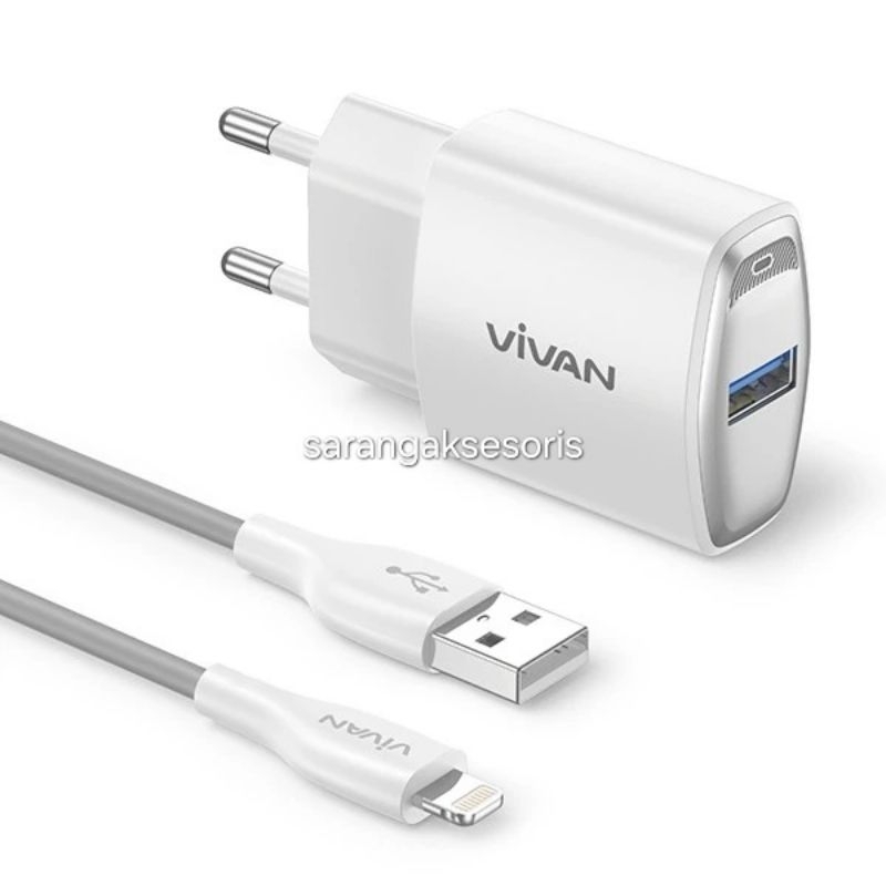 Vivan Power Oval 3L Charger iPhone Fast Charging 18W Kabel USB-A to  Lightning