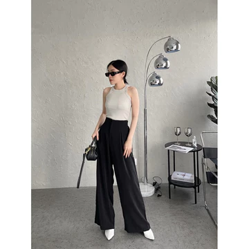 BODYESCAPE Sava Pant Celana Kulot Panjang Jatuh Flowy