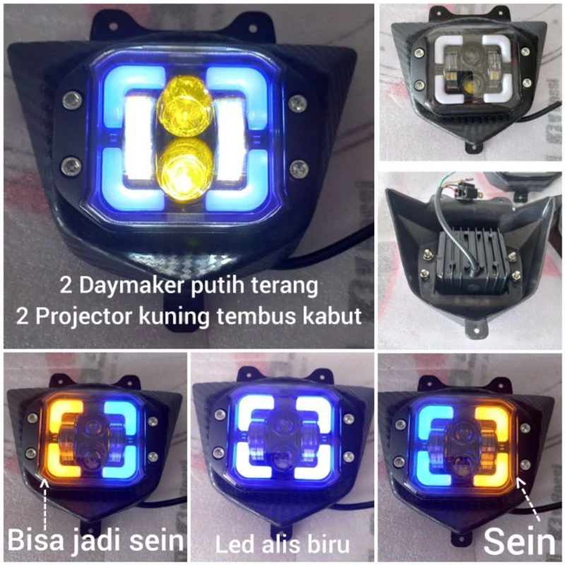 Jual Lampu Daymaker Kotak Led Reflektor Super Bright Sein Klx Ktm Trail W Universal Shopee