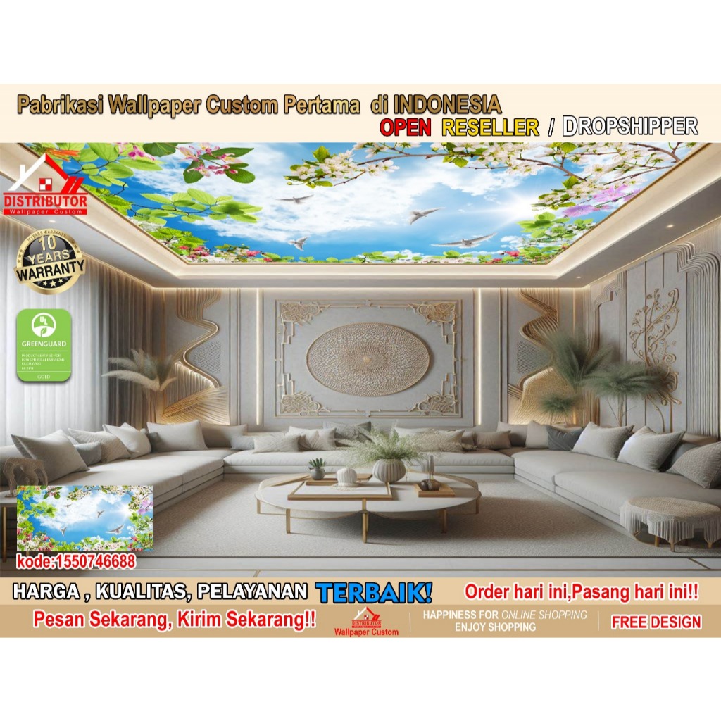 Jual Wallpaper Dinding Custom 3D Tema Sky | Wallpaper Sky | Wallpaper ...