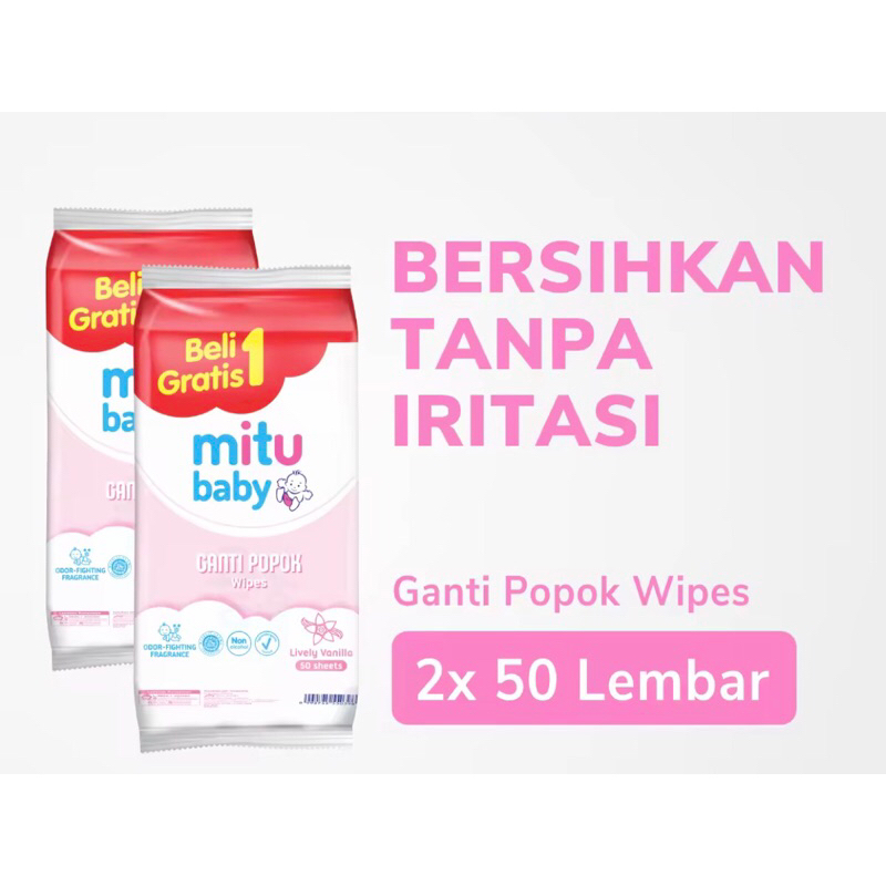 Jual MITU TISU BASAH BUY 1 GET 1 MITU BABY WIPES MITU BELI 1 gratis 1 ...