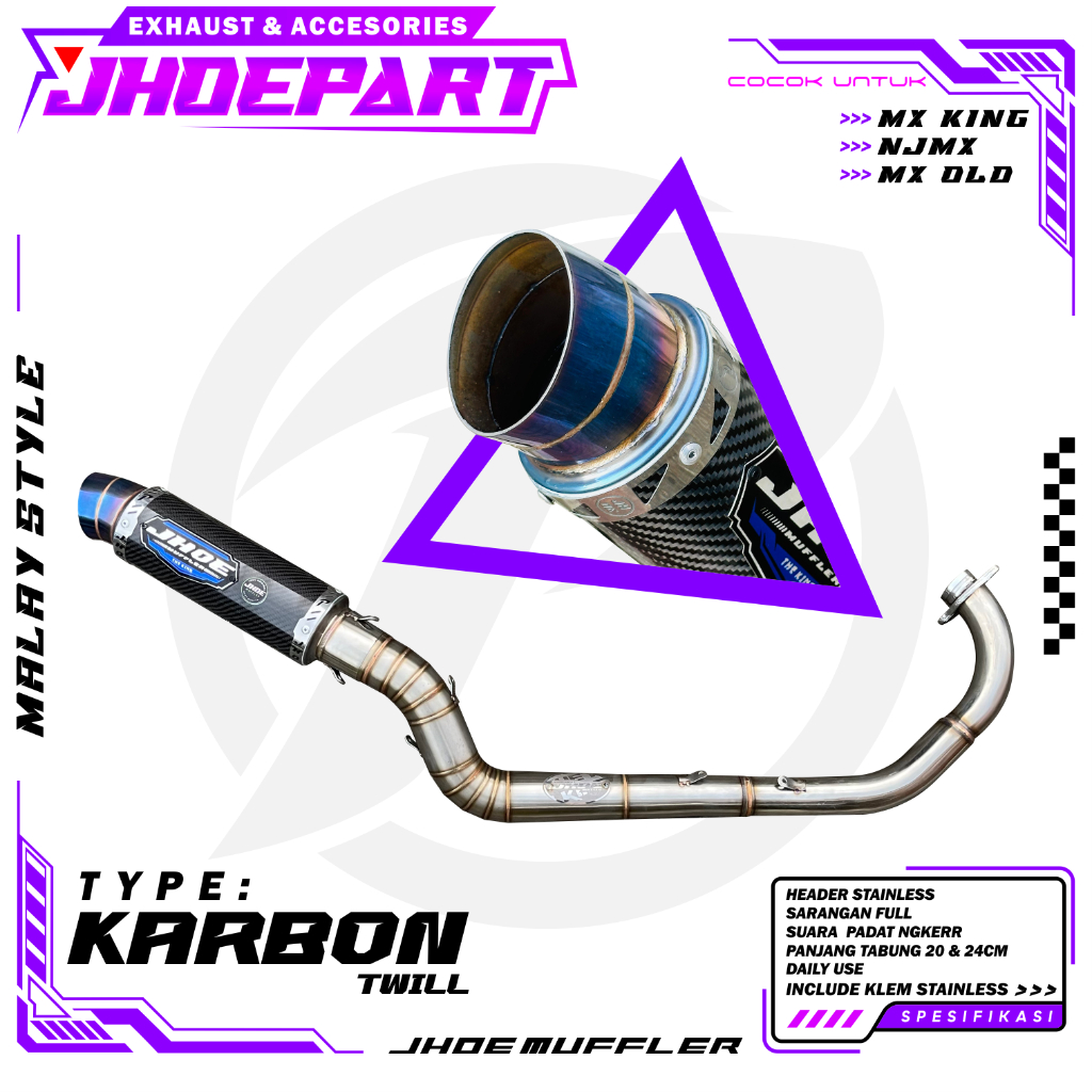 Jual Knalpot Racing MX KING MX NEW MX OLD type KARBON Original Jhoe ...