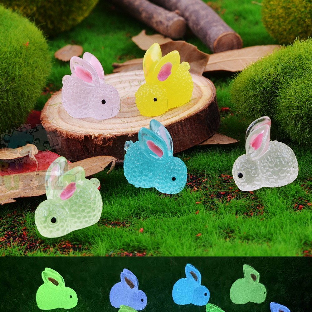 10x Leuchtende Alien Figuren - Glow In Dark Für Feengarten Deko