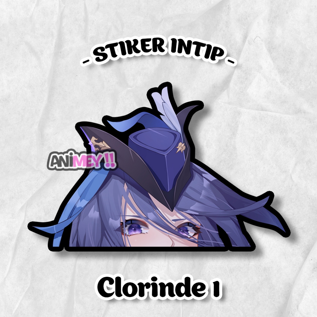 Jual Stiker Intip Clorinde Genshin Impact / Sticker Anime Waterproof ...