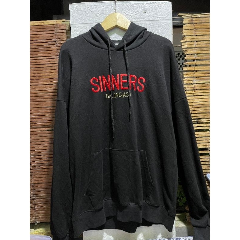 balenciaga sinners hoodie black