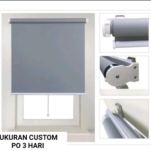 Jual Roller Blind Blackout 100% tolak cahaya dengan sistem Spring Flexy ...