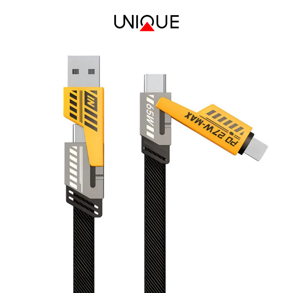 Jual UNIQUE Kabel Data 4 in 1 Convertible Metal Fast Data Cable ...