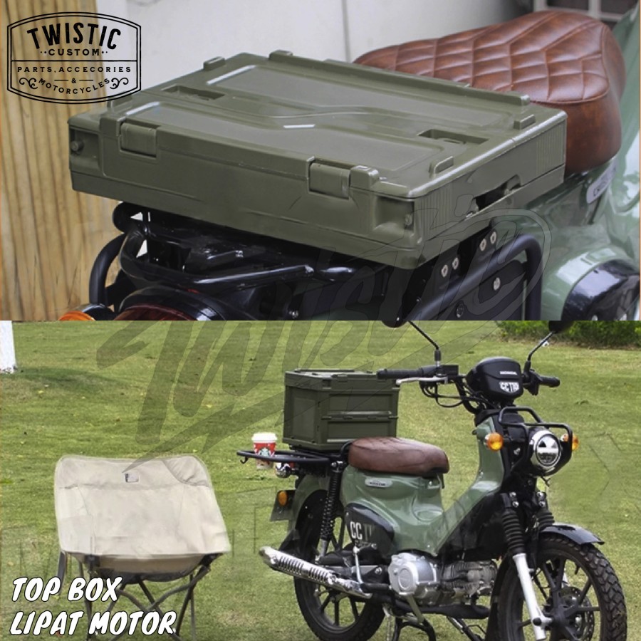 Jual Top Box Belakang Lipat 20L Liter Motor Honda CT110 Street Cub ...