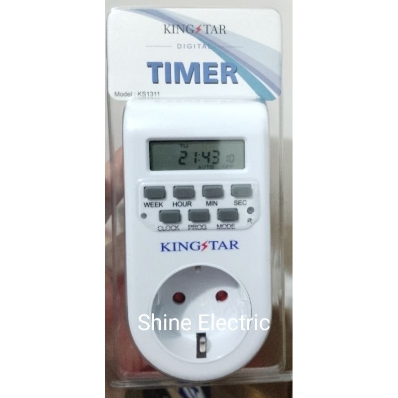 Jual Timer digital Kaiser stop kontak listrik Kaiser Kingstar stopkontak colokan timer Shopee