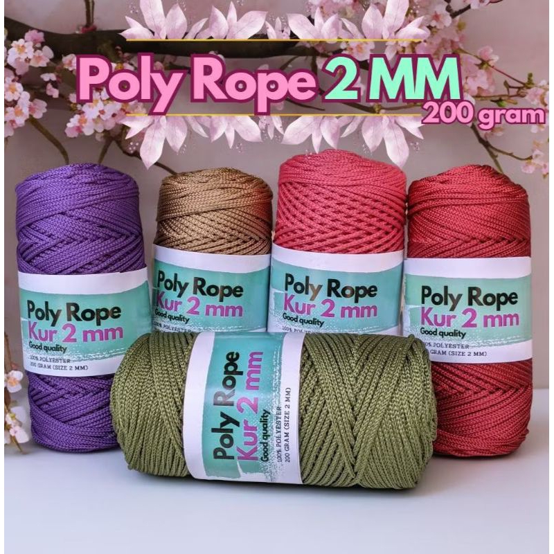 Jual BENANG RAJUT POLY ROPE 2MM 200GRAM | BENANG RAJUT POLYESTER ...