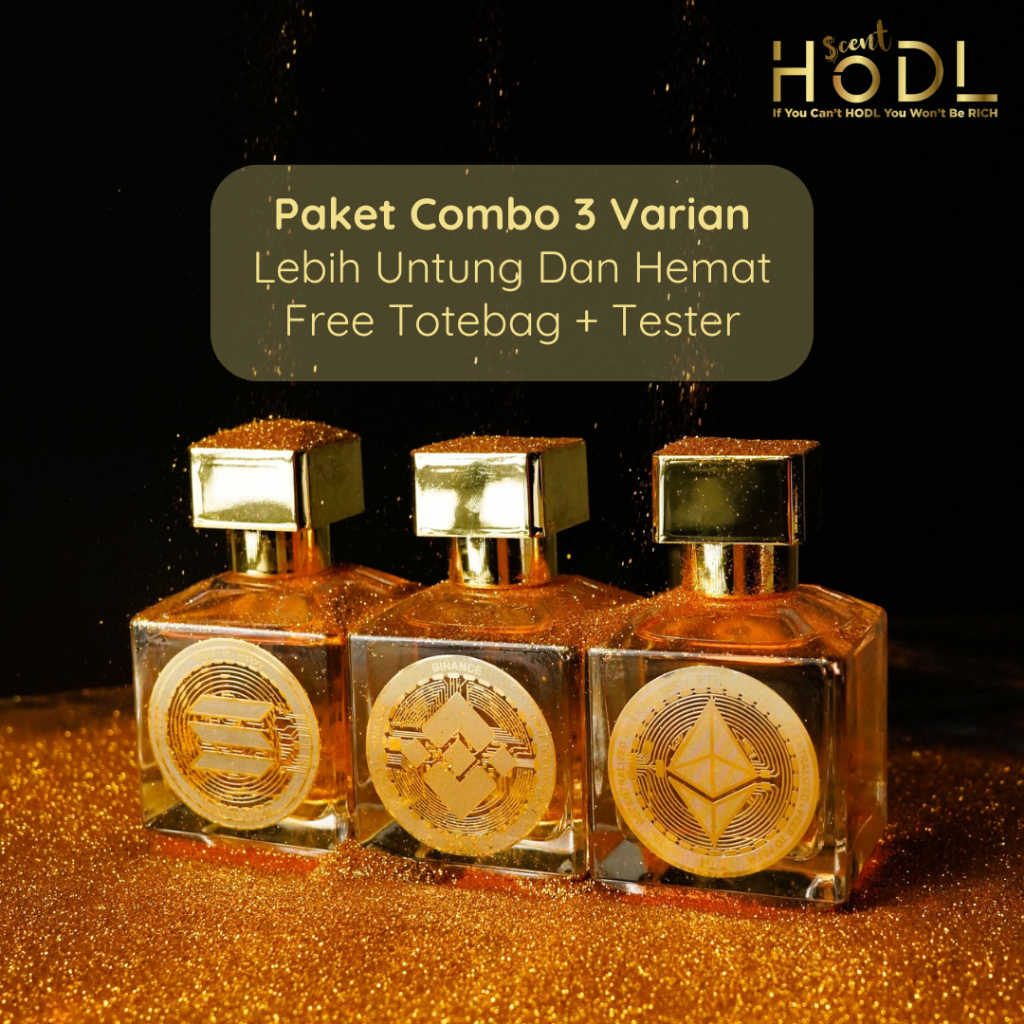 Hodl Scent Parfum Paket Hemat 3 Botol Eau De Perfume 75 ml Tahan Lama EDP