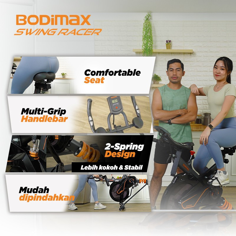 Jual Bodimax Swing Racer Bike Sepeda Statis Alat Gym Fitness | Shopee ...