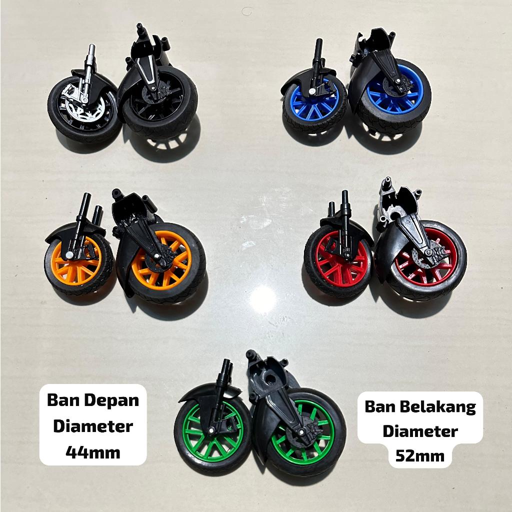 Jual Roda Ban Motor Mainan SET Depan Belakang / Miniatur Ban Motor Gp ...