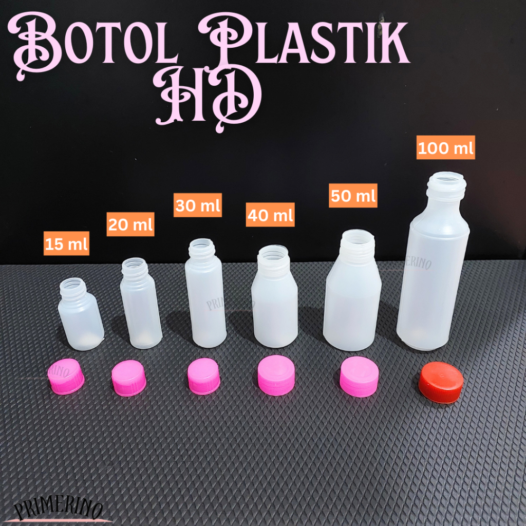 Jual (10 PCS) Botol HD 15ml 20ml 30ml 40ml 50ml 100ml / Botol Derat ...
