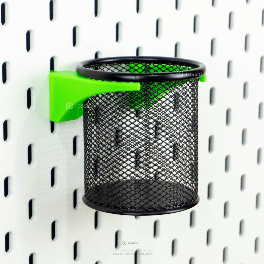 Jual Round Pen Basket Holder For Pegboard / Holder Keranjang Besi ...