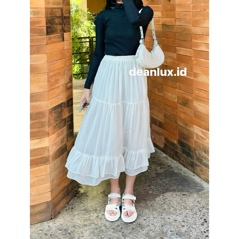 Jual DARA SKIRT || ROK FLOWY || KOREAN SKIRT | Shopee Indonesia