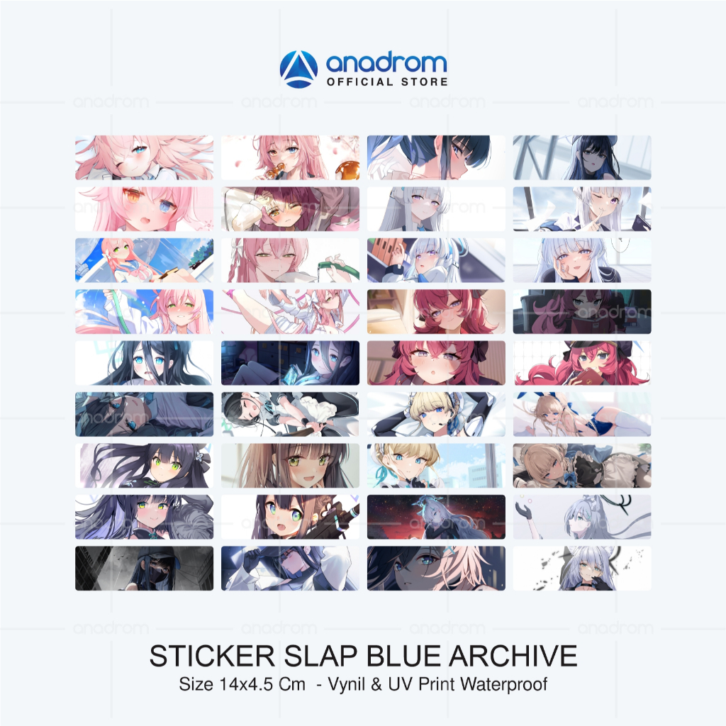 Jual Stiker Slap Blue Archive | Stiker Slap Character Blue Archive ...