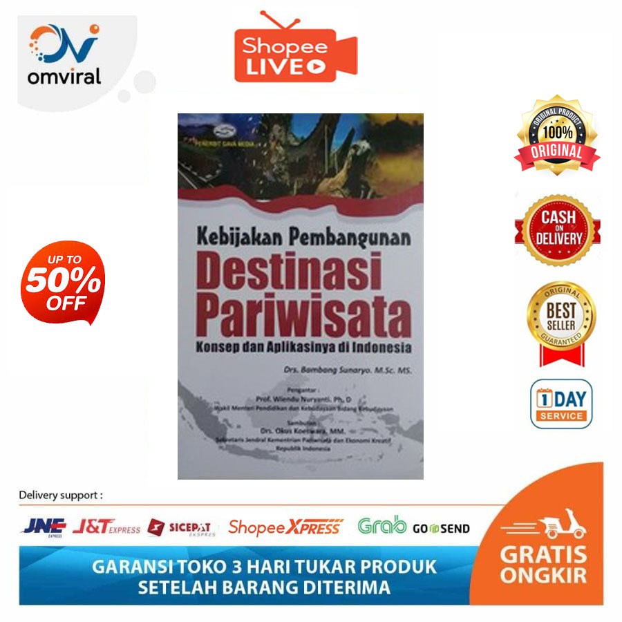 Jual Buku Kebijakan Pembangunan Destinasi Pariwisata Konsep Dan ...