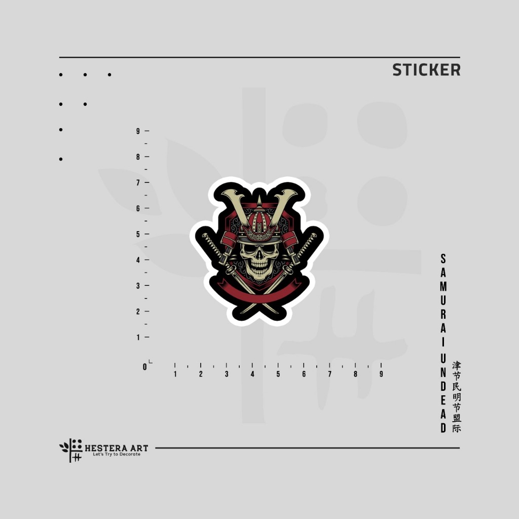 Jual Stiker Samurai Sticker Vinyl Doff Laminasi | Stiker Samurai Undead ...