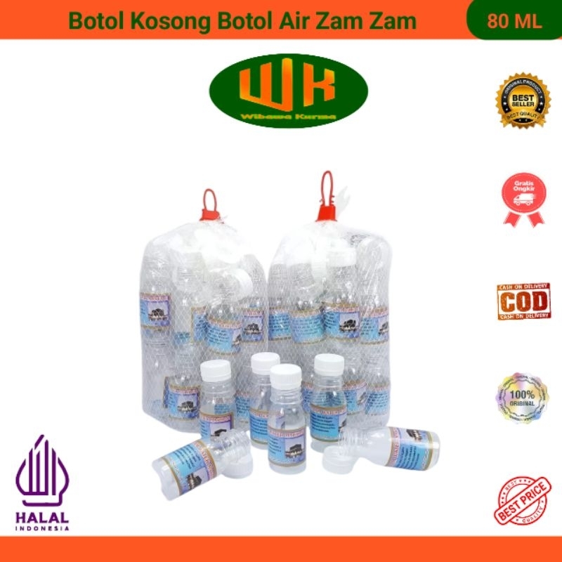 Jual Botol Kosong 80 ml Air ZAM ZAM - 1 Pak Isi 25 Botol | Shopee Indonesia