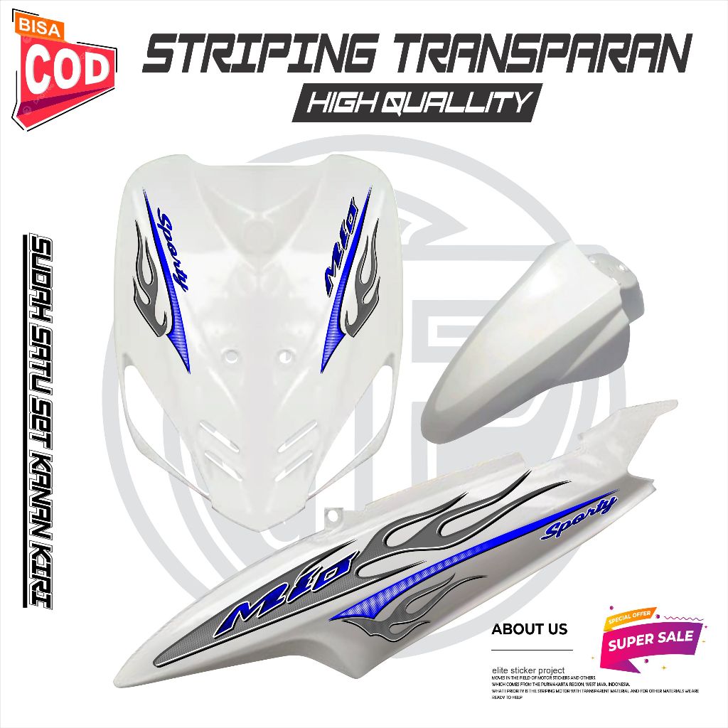 Jual STRIPING TRANSPARAN MOTIF API MIO SPORTY / MIO SEMILE CUSTOM ...