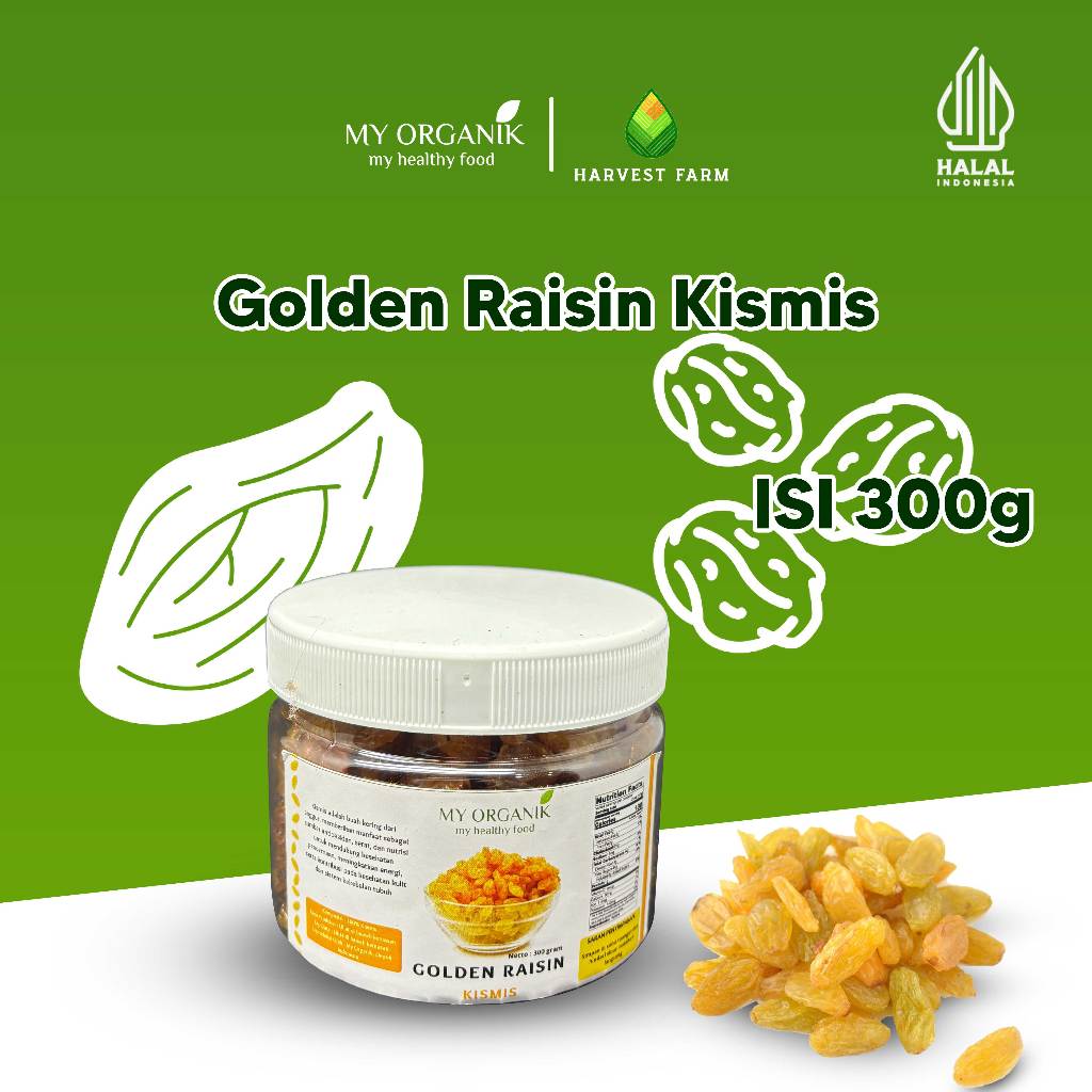 Jual My Organik Kismis Golden Raisin Star 300gr Kismis Asam Manis ...