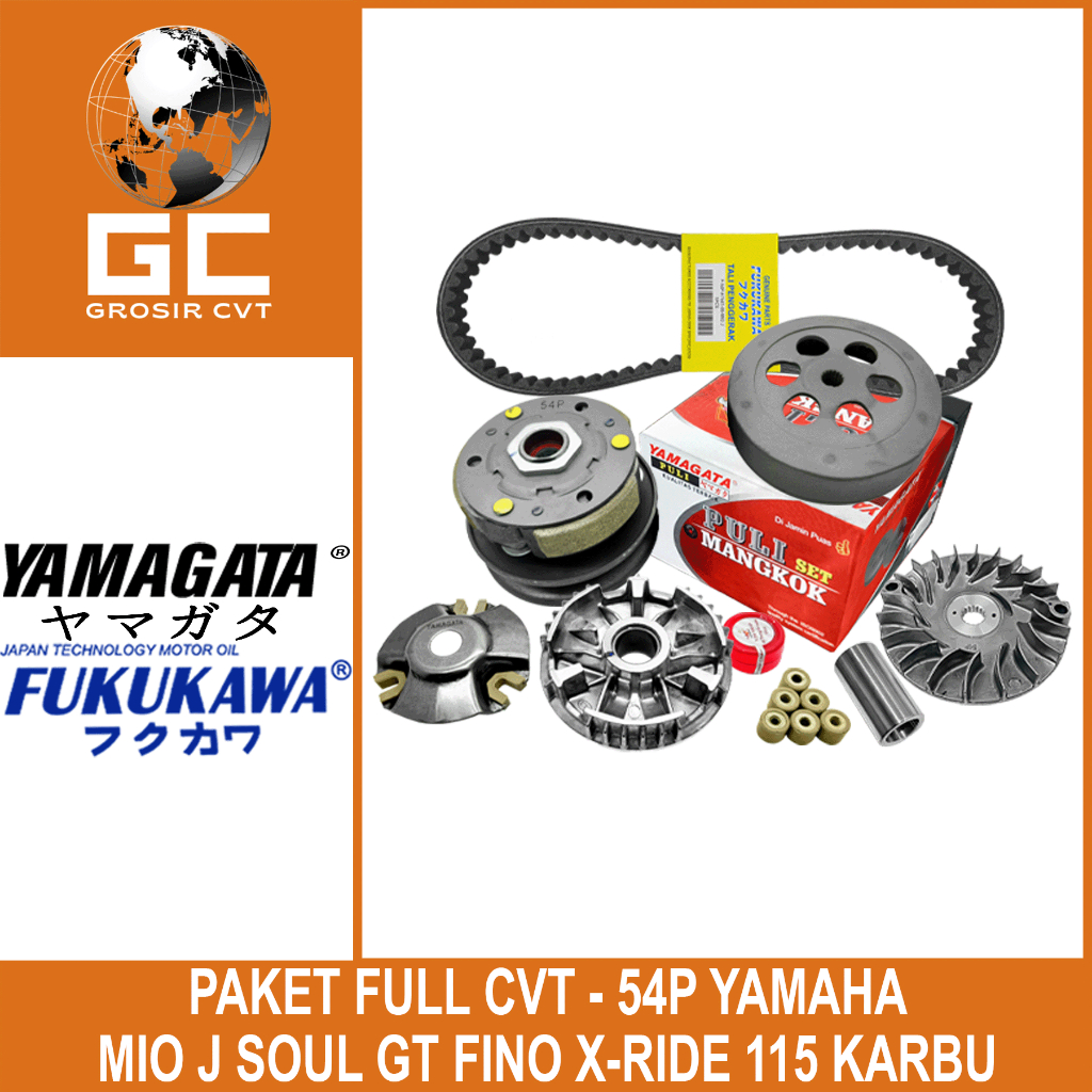 Jual Paket Full Upgrade CVT Yamaha Mio J Fino X-Ride Soul GT 115cc 54P ...