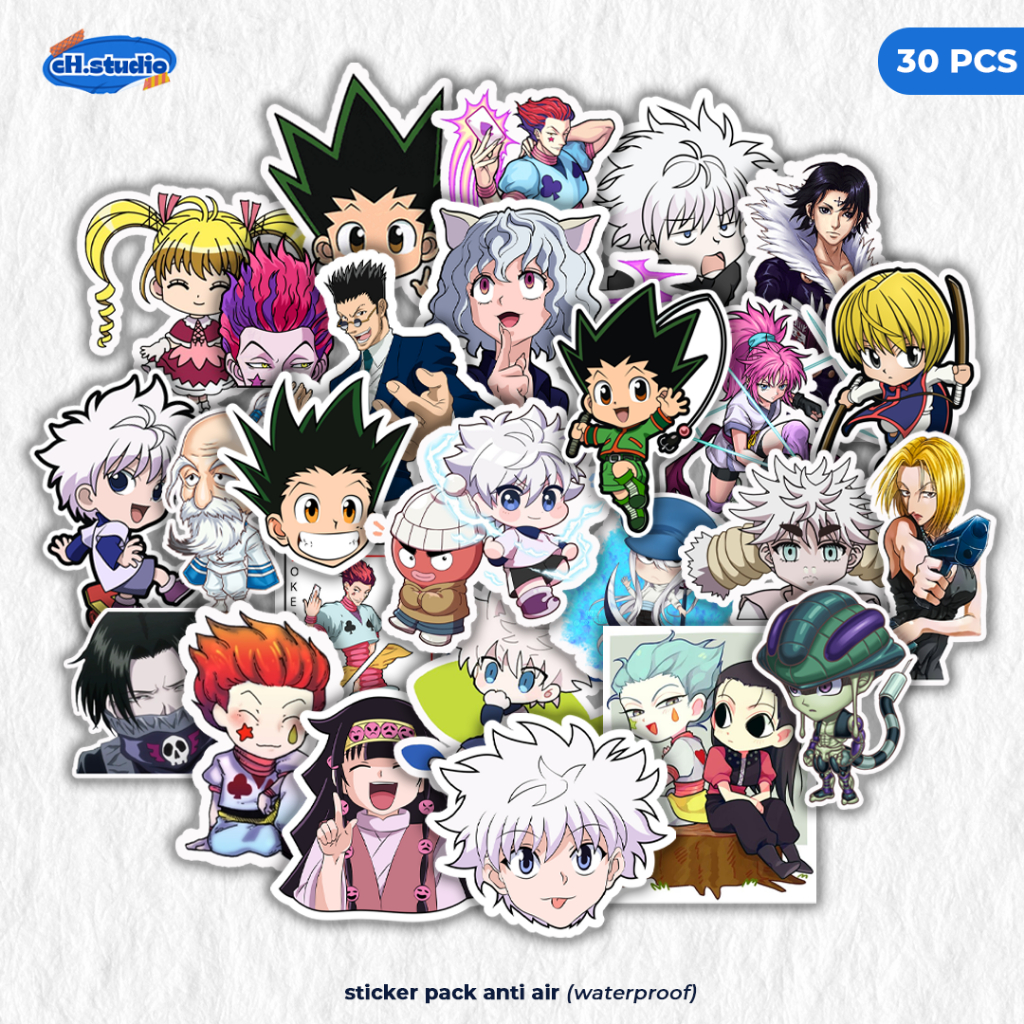 Jual Stiker Pack Anime 30 PCS HUNTER X HUNTER Tahan Air Waterproof ...