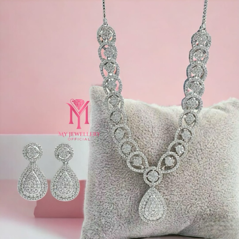 Jual Luxury Set Look Diamond Replika Berlian High Premium Jewellery ...