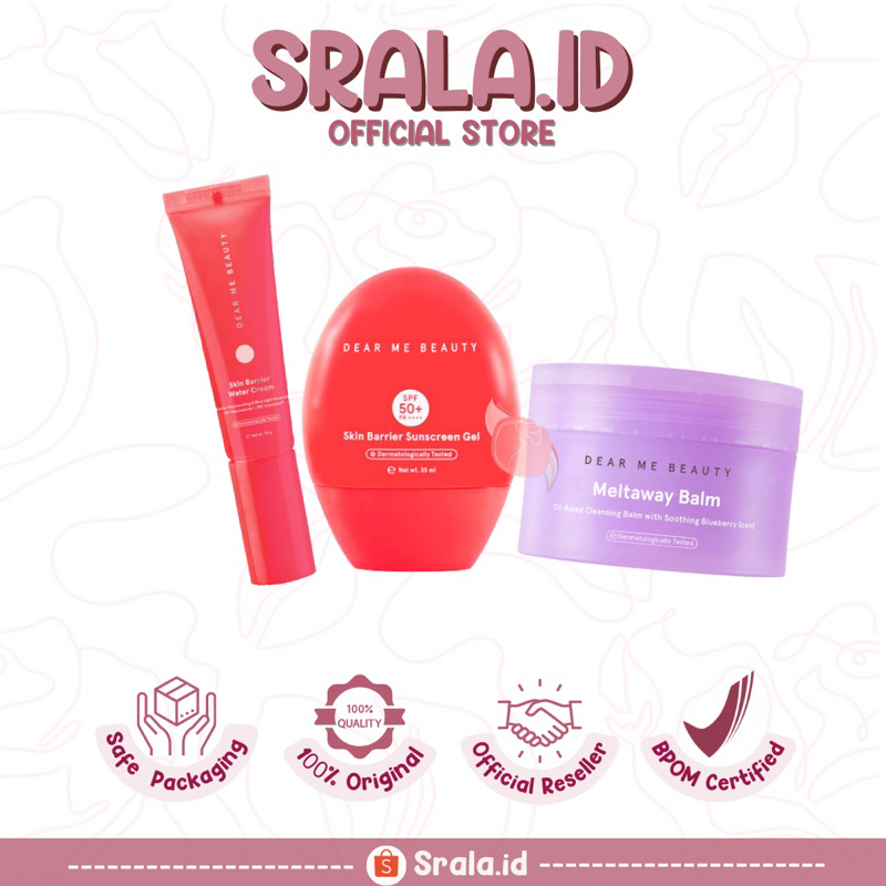 Jual DEAR ME BEAUTY SKIN BARRIER WATER CREAM, CLEANSING BALM & SKIN ...