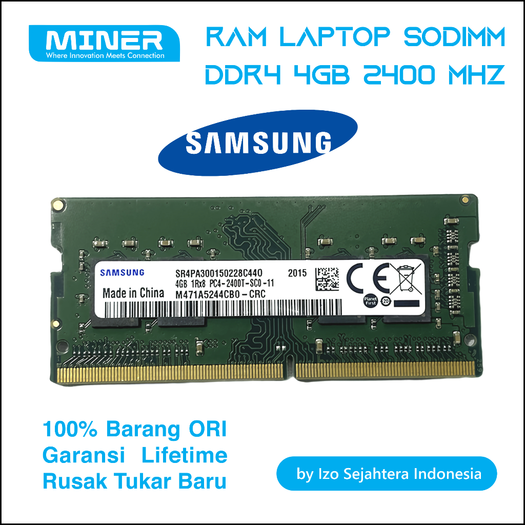 Jual Memory RAM Laptop Samsung SODIMM DDR4 4GB 2400Mhz PC19200