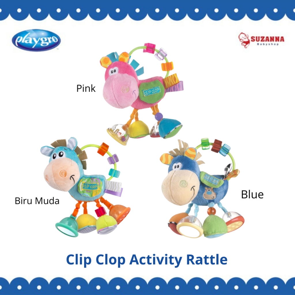 Jual Playgro - CLIP CLOP ACTIVITY RATTLE | Shopee Indonesia