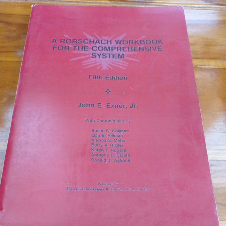 Jual KODE M14G A Rorschach Workbook for The Comprehensive System edisi ...
