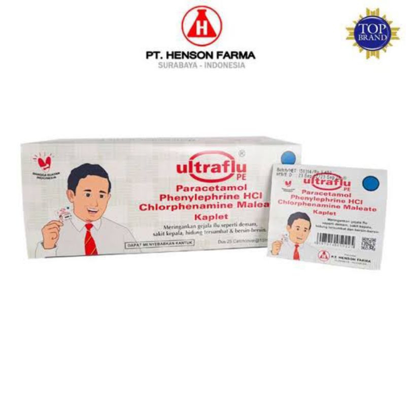 Jual ULTRAFLU 1 Box Isi 25 Strip Obat Flu Demam Sakit Kepala & Batuk ...