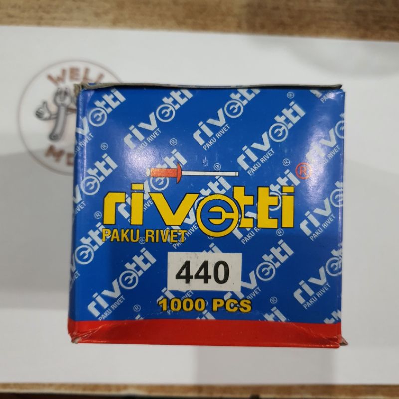 Jual PAKU RIVET RIVETTI BLIND 440 (1 KOTAK 1000 PCS) | Shopee Indonesia
