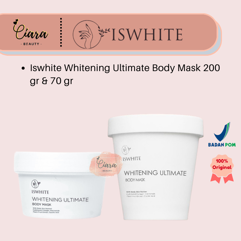 Jual Iswhite Ultimate Body Mask with Hydrolyzed Collagen 200 gr & 70 gr ...
