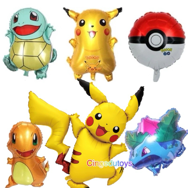 Jual Paket Set Balon pikachu / Pokemon 1 set isi 5 pcs | Shopee Indonesia