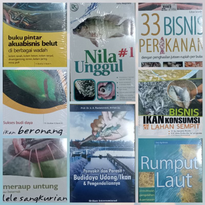 Jual Buku Perikanan buku pintar akuabisnis belut,rumput laut,lele ...