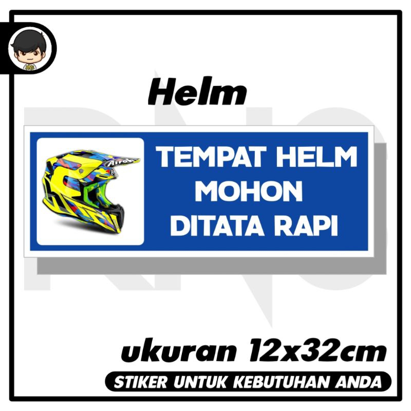 Jual stiker tempat penitipan sepatu helm rapi sticker rambu | Shopee ...