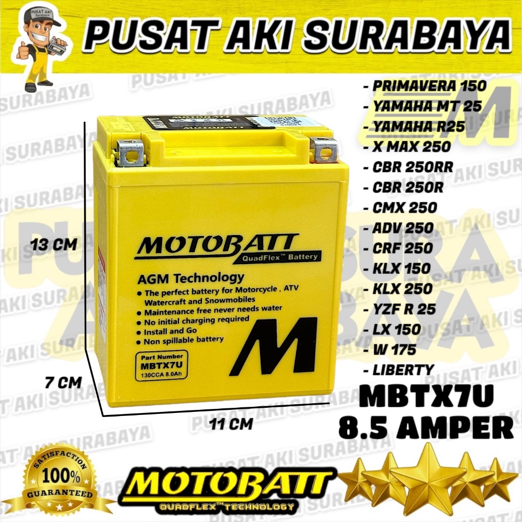 Jual Original Motobatt Mbtx U Pusat Aki Surabaya Aki Gel Accu Kering Motor Mf Cbr R