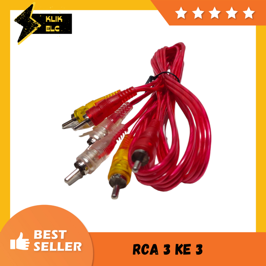 Jual KABEL AUDIO VIDEO RCA 3 KE 3 / KABEL RCA TV DVD SET TOP BOX ...