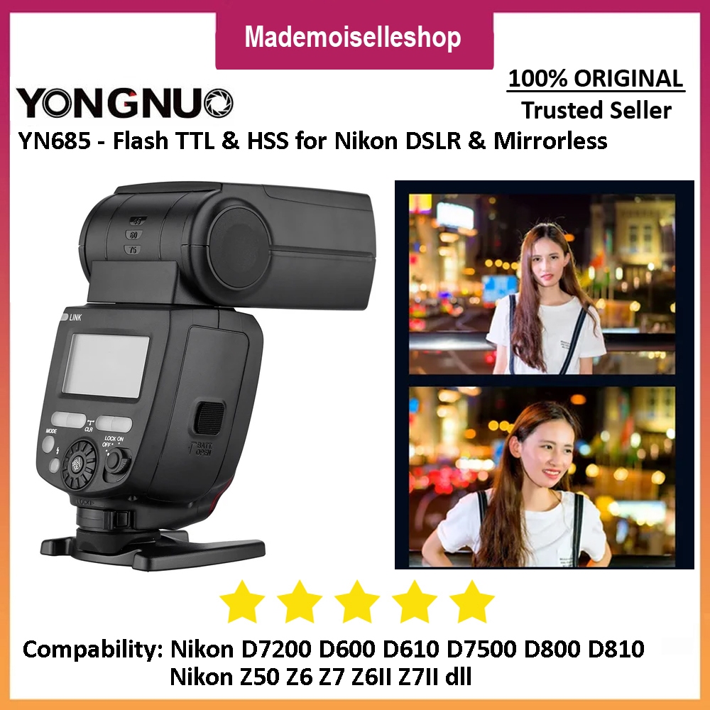Jual Yongnuo Flash YN685 TTL & HSS - FOR NIKON setara Godox TT685 ...