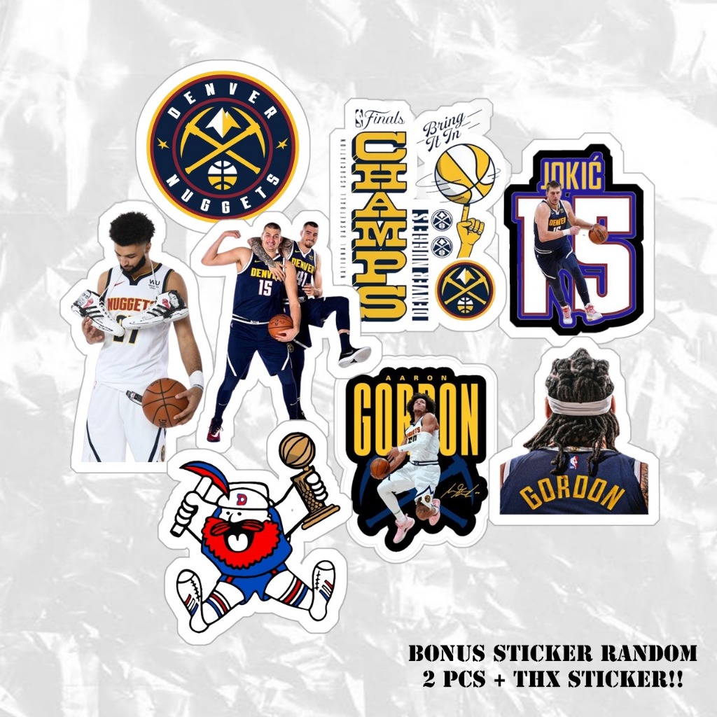 Jual STICKER BASKETBALL NBA, DENVER NUGGETS EDITION, NUGGETS STICKER ...