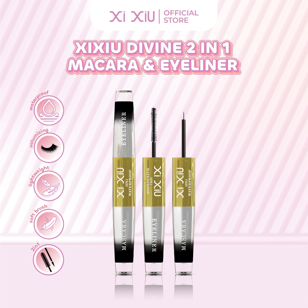 Jual Xi XiU DIVINE 2IN1 MASCARA & EYELINER Shopee Indonesia